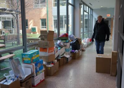 Hallway of items New Moms Donation at Midwest PETS 2025