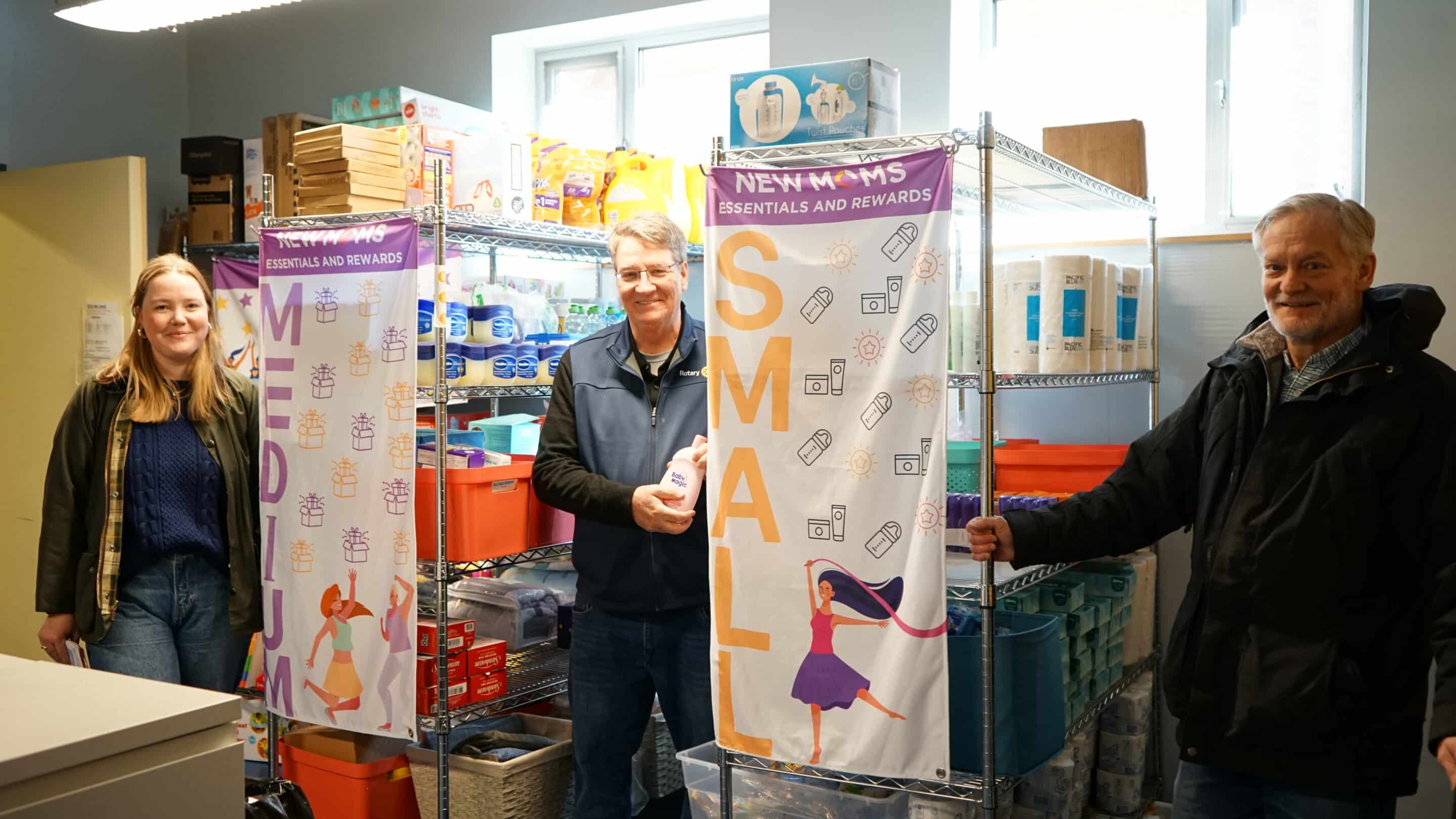 Stocking Shelves with New Moms Donation at Midwest PETS 2025